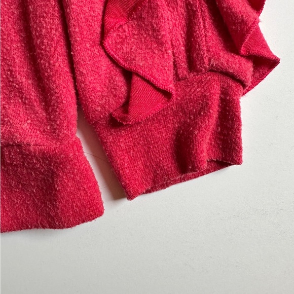 Chaser Ruffle Sleeve Ultra Cozy Red Sweatshirt size 10-12 - Picture 5 of 8